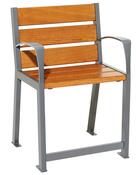 Senioren-Stuhl,L 600 mm , Stahlrohr 30x50, verzinkt, grau, Sitzhöhe 540 mm, Sitz aus Eichenholz, Lasur hell, Fußstütze 50x30 mm, Montage:Bodenplatte