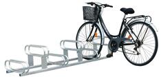 Fahrradständer, 6 Plätze, höhenversetzt, Stahl 35x35 mm, verzinkt
