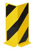 Anfahrschutz, Stahl-Winkel, kunststoffbeschichtet gelb/schwarz, Höhe 400 mm, Stärke 5 mm,Querschnitt 160 mm