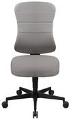 Bürodrehstuhl, Sitz-BxTxH 500x480x420-550 mm, Lehnenh. 600 mm, Synchronm., Muldensitz mit Federkissen, hellgrau