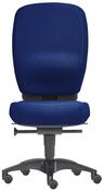 Gesundheits-Bürodrehstuhl bis 130 kg, Sitz-BxTxH 490x450-490x410-540 mm, Lehnenh. 600 mm, Synchronm.,Bandscheibensitz,Sitztiefenverstellung,dunkelblau