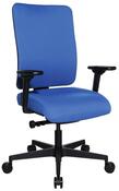 Drehstuhl, Muldensitz, Synchronmechanik,3D-Sitz mit balancierender Sitzf., Polyamid-Fußkreuz, Sitzh. 42-57 cm, Sitzb. 47 cm, Sitzt. 47 cm, blau