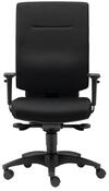 Bürodrehstuhl bis 130 kg, Sitz-BxTxH 520x500-580x490-620 mm, Lehnenh. 650 mm, Synchronm., Sitztiefenverstellung, schwarz