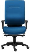 Bürodrehstuhl bis 130 kg, Sitz-BxTxH 520x500-580x490-620 mm, Lehnenh. 650 mm, Synchronm., Sitztiefenverstellung, blau