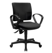 Bürodrehstuhl, Sitz-BxTxH 460x450x420-550 mm, Lehnenh. 460 mm, Permanentk., Bandscheibensitz, schwarz