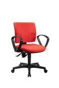 Bürodrehstuhl, Sitz-BxTxH 460x450x420-550 mm, Lehnenh. 460 mm, Permanentk., Bandscheibensitz, rot