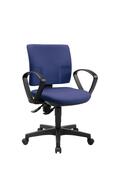 Bürodrehstuhl, Sitz-BxTxH 460x450x420-550 mm, Lehnenh. 460 mm, Permanentk., Bandscheibensitz, blau