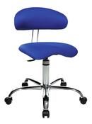 Drehstuhl, Sitz-BxTxH 440x400x430-510 mm, Lehnenh. 200-300 mm, bewegliche Sitzfläche mit Orthositz, blau