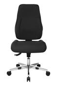 Bürodrehstuhl, Sitz-BxTxH 480x560x430-510 mm, Lehnenh. 600 mm, Punkt-Synchronm., extra breiter Muldensitz, Sitztiefenverstellung, schwarz