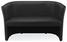 Sofa Club, 2-sitzer, BxTxH 1290x630x770 mm, Sitz BxT 1066x500 mm, Kunstleder, schwarz