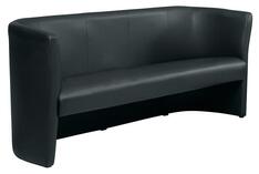 Sofa Club, 3-sitzer, BxTxH 1790x630x770 mm, Sitz BxT 1570x500 mm, Kunstleder, schwarz