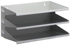 Metall-Sortierablage, BxTxH 360x250x205 mm, 3 Fächer DIN A4, grau