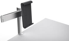 Tablet-Halter, Tischklemme, für Tablet-Größen von 7-13 Zoll, BxTxH 100x210x440 mm, metallic silber