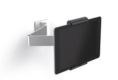 Tablet-Halter, Wandhalter mit Schwenkarm, für Tablet-Größen von 7-13 Zoll, BxTxH 95x170x225 mm, metallic silber