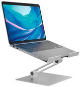 Laptop-Halter, Tischständer, für Laptop-Größen von 10 bis 17 Zoll, BxTxH 230x280x320 mm, metallic silber