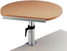 Tischpult, BxTxH 600x500x310-430 mm, Multiplex-Platte Buche, höhenverstellbar, neig- und drehbar, Klemmfuß