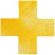 Bodenmarkierung, selbstklebend, Kreuz-Form, LxB 150x150 mm, Farbe gelb, VE 10 Stück, Mindestabnahme 2 VE