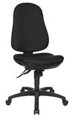 Bürodrehstuhl, Sitz-BxTxH 460x460x420-550 mm, Lehnenh. 520 mm, Synchronmech., Bandscheibensitz, schwarz