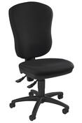 Bürodrehstuhl, Sitz-BxTxH 480x440x420-550 mm, Lehnenh. 600 mm, Permanentk., Muldensitz, schwarz