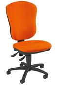 Bürodrehstuhl, Sitz-BxTxH 480x440x420-550 mm, Lehnenh. 600 mm, Permanentk., Muldensitz, orange