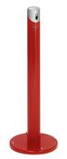 Standascher, rund, Durchm.xH 365x1005 mm, Vol. 2 l, Kopfteil abnehmbar, Stahlblech pulverbesch. Korpus/Kopf rot/silber