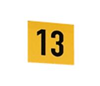 Lagerschild, Polystyrol, BxH 200x200 mm, Schrift schwarz, Schilderfarbe gelb (1-2 Zeichen, Ziffern oder Buchstaben), VE 2 Stück