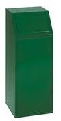 Wertstoffsammler, Vol. 68 l, BxTxH 400x400x1000 mm, selbstschl. Einwurfklappe, verz. Innenbehälter, Farbe grün