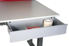 Schublade für Packtisch-Set Experte Light, Nutzmaß 600x250x120 mm, max. Belastung 10 kg, weißaluminium