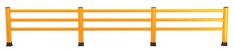 Handlauf, HDPE, Länge 10000 mm, Höhe 1100 mm, Pollerdurchm. 140 mm, Handlaufdurchm. 90 mm, Farbe gelb