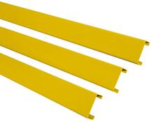 Rammschutz-Planke, C-Profil, 100x40x3 mm, gelb kunststoffbeschichtet, Innenbereich, Länge 1200 mm