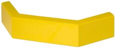 Rammschutz-Planke, Eckplanken-C-Profil, 100x40x3 mm, 45 Grad, außen, gelb kunststoffbeschichtet, Innenbereich, Länge 350 mm