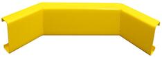 Rammschutz-Planke, Eckplanken-Innen-C-Profil, 100x40x3 mm, 45 Grad, gelb kunststoffbeschichtet, Innenbereich, Länge 556 mm