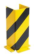 Anfahrschutz, Stahl-U-Profil,kunststoffbeschichtet gelb/schwarz, Höhe 400 mm, Stärke 6 mm, Querschnitt 160 mm