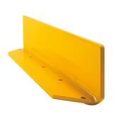 Schrammbord, mit Stahl-Winkel, Länge 800 mm, Stärke 10 mm, TxH 100x150 mm, kunststoffbeschichtet gelb
