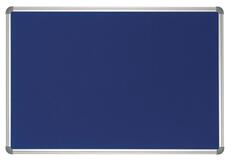 Pinnboard, Textil blau, BxH 1200x900 mm, Alurahmen