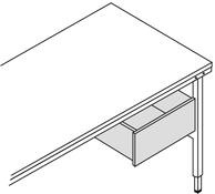 Stahl-Schublade, rechts und links einsetzbar, Traglast 35 kg, BxTxH 520x500x150 mm