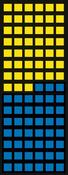 Magazinschrank, ohne Türen, RAL 6011 resedagrün,  BxTxH 680x280x1740 mm, Anzahl Kästen: 45xGr. 5 blau, 45x Gr. 5 gelb