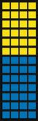 Magazinschrank, ohne Türen, RAL 7035 lichtgrau, BxTxH 680x280x2150 mm, Anzahl Kästen: 24xGr. 4 gelb, 28xGr. 4 blau