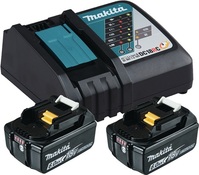Makita Power-Source Kit BL1860B+DC18RC 18 V 2x6 Ah