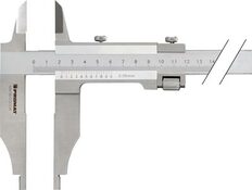 Werkstattmessschieber DIN 862 bis 300 mm, m. Spitzen, Schnabel-L. 90 mm