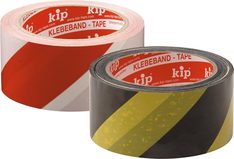 Kip 339 PVC Warnband Schwarz-Gelb, 50 mm x 66 m