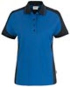Damen-Poloshirt Contrast Performance, Farbe royalblau/anthrazit, Gr.5XL