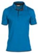 Polo-Shirt zweifarbig Orbital,Farbe azurblau/anthrazitgrau,Gr.3XL