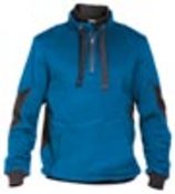 Sweatshirt zweifarbig Stellar,Farbe azurblau/anthrazitgrau,Gr.L