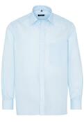Langarm Hemd Comfort Fit 100 Baumwolle, Farbe blau, Gr. 47