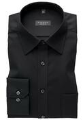 Langarm Hemd Comfort Fit 100 Baumwolle, Farbe schwarz, Gr. 43