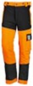 Stretch-Forstschutz-Bundhose,Farbe grau/orange, Gr.62/64
