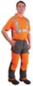 Stretch-Forstschutz-Bundhose,Farbe grau/orange, Gr.46/48