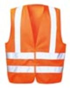 Warnweste KARL, aus Polyester,Farbe orange, mit Schulterreflexband