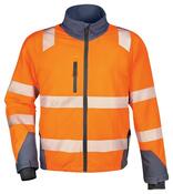 Warnschutz-Stretch-Jacke, Farbe leuchtorange/ grau, Gr. 2XL
